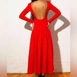 Mara Hoffman Red Mereba Dress